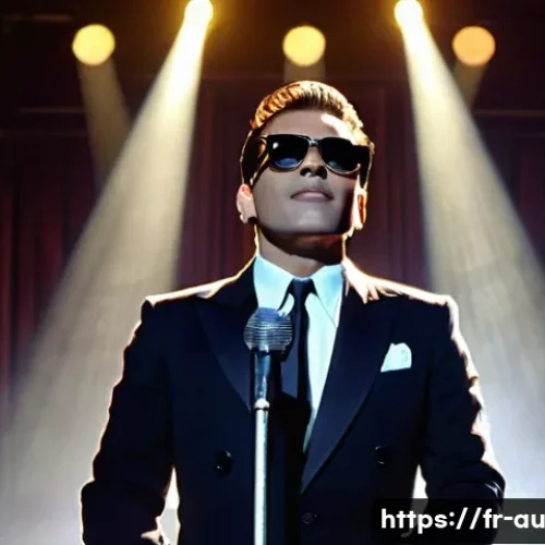 Home 27 오스트리아의 대중 가수 및 밴드 - **Iconic 80s Austropop Star Performance:** A charismatic male musician, embodying the iconic style o...