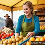 오스트리아에서 자주 쓰는 독일어 표현 - **Prompt 1: Lively Austrian Farmers Market in Autumn**
    "A vibrant, bustling farmers market scene...